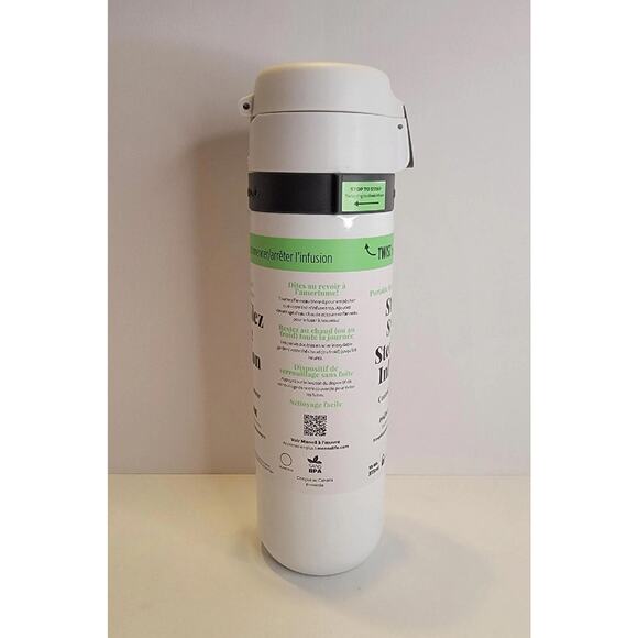 Menna One Double Walled Infuser SteepStopSip&Resteep Technology 12oz. Lock Top - Picture 2 of 2